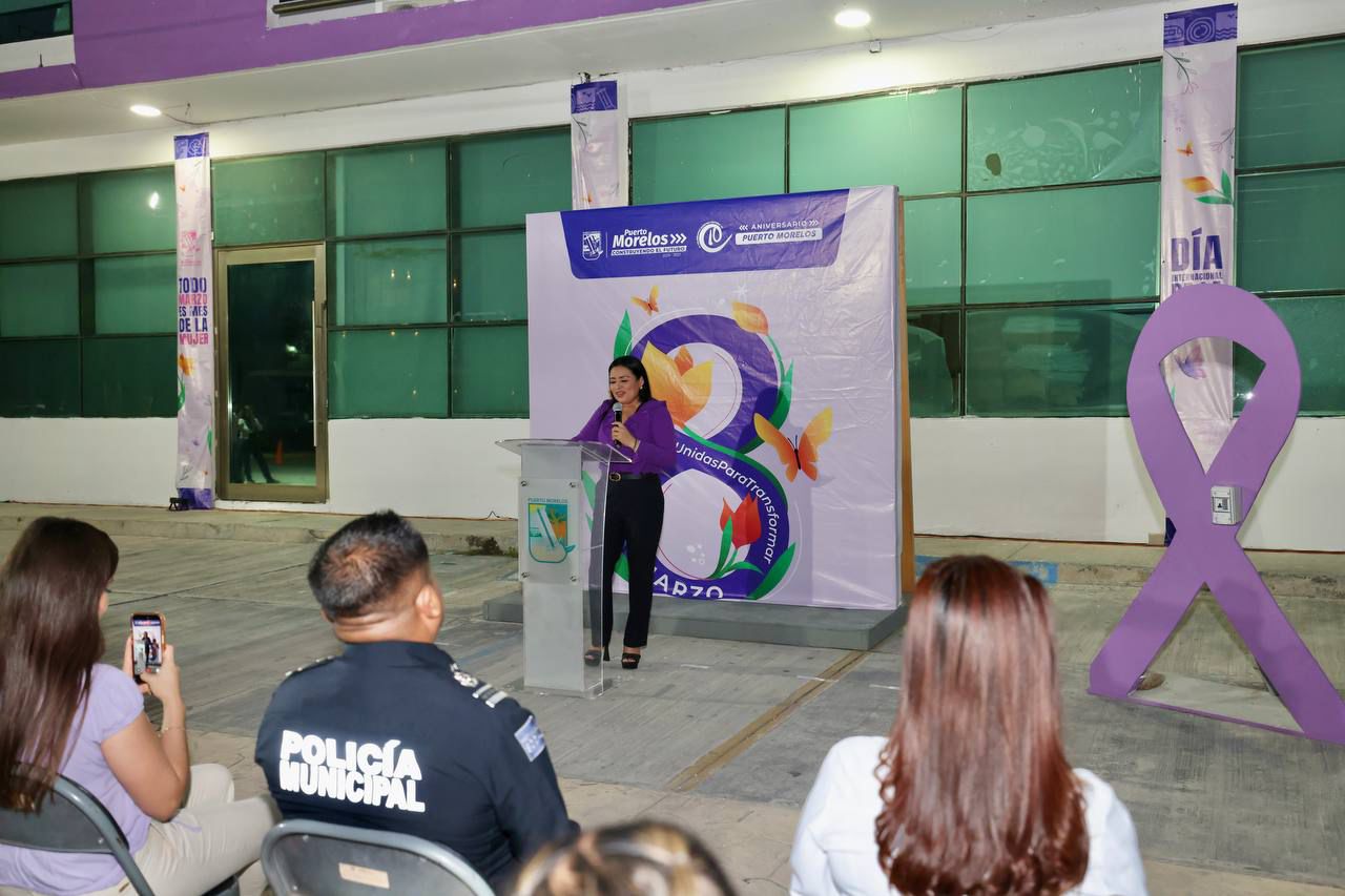 La presidenta municipal dio inicio a las actividades en conmemoración del Día Internacional de la Mujer, fortaleciendo las acciones para garantizar sus derechos y acceder a una vida libre de violencia.