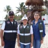 Supervisa Blanca Merari condiciones de seguridad en la playa Ventana al Mar previo a Semana Santa