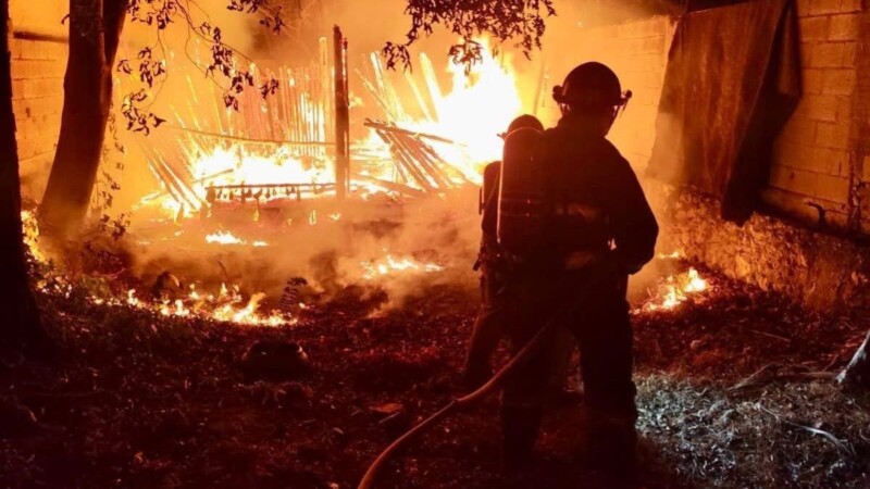 Presunto incendio provocado en un predio de la Supermanzana 240 de Cancún