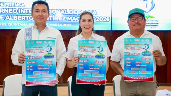 Atenea fortalece el turismo deportivo con el XXI Torneo Internacional de Pesca 'Cosme Alberto Martínez Magaña' en Isla Mujeres