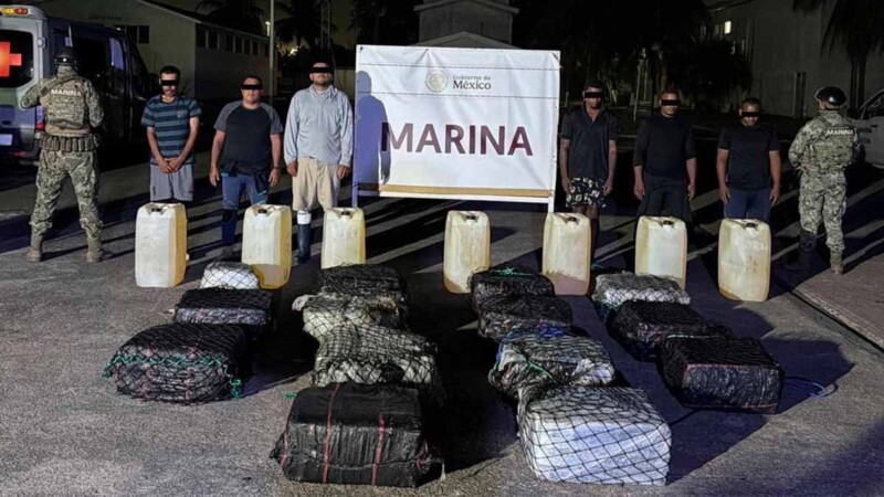 Operativo naval deja importante decomiso de droga y seis detenidos en Michoacán