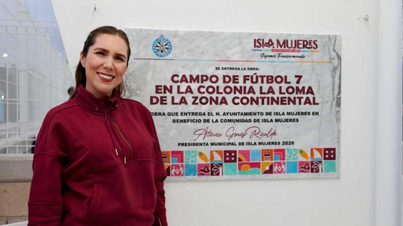 Atenea inaugura la primera cancha de fútbol 7 en Ciudad Mujeres