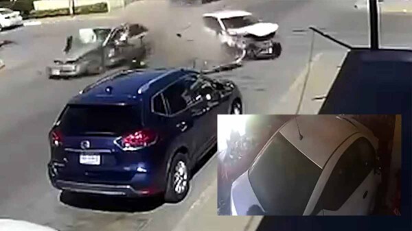 Automóvil choca y termina dentro de un restaurante en México