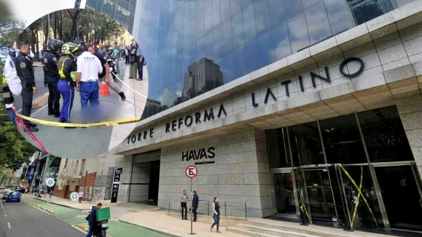Mujer muere tras caer de edificio en Paseo de la Reforma