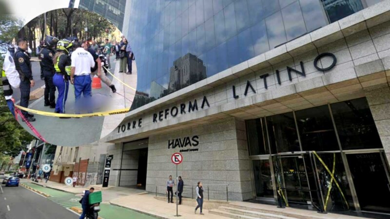 Mujer muere tras caer de edificio en Paseo de la Reforma
