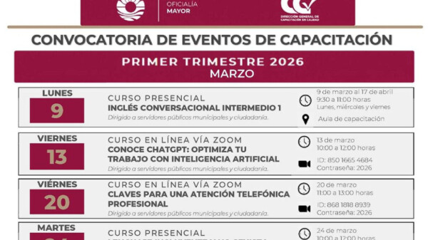 PROMUEVE AYUNTAMIENTO CAPACITACIONES GRATUITAS CON ENFOQUE DE EQUIDAD DE GÉNERO