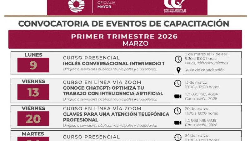 PROMUEVE AYUNTAMIENTO CAPACITACIONES GRATUITAS CON ENFOQUE DE EQUIDAD DE GÉNERO