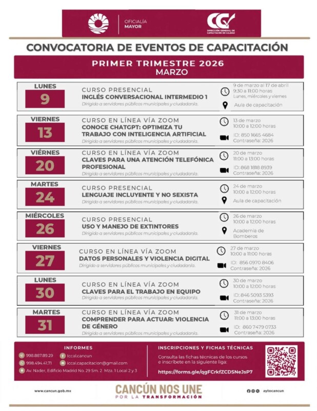 PROMUEVE AYUNTAMIENTO CAPACITACIONES GRATUITAS CON ENFOQUE DE EQUIDAD DE GÉNERO