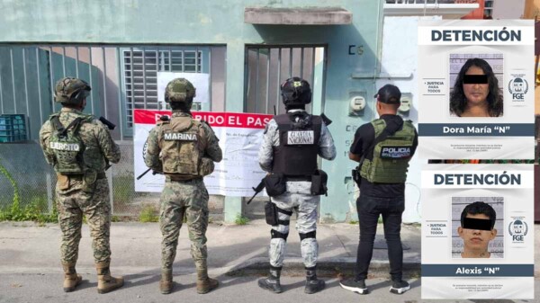 Autoridades detienen a dos personas y aseguran cuatro propiedades tras cateos en Quintana Roo