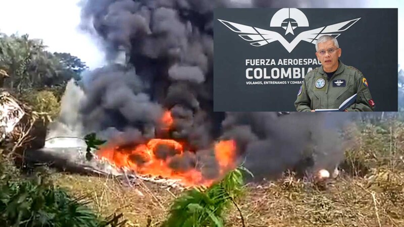 Desplome de avión militar de Colombia deja numerosos muertos y heridos