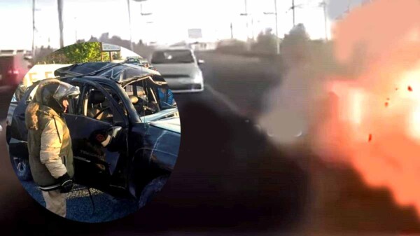 Estalla camioneta en Edomex tras salir del AIFA