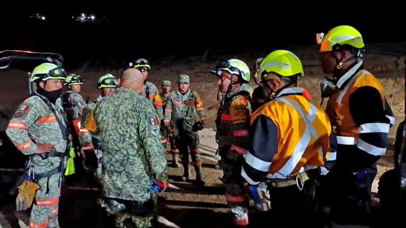 Continúa sin éxito la búsqueda de cuatro trabajadores en mina de Sinaloa