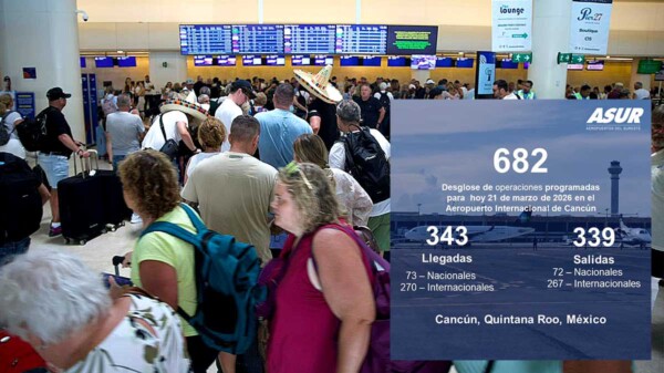 Aeropuerto de Cancún "araña" los 700 vuelos este sábado