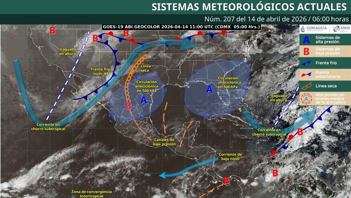 Pronóstico del clima en Quintana Roo para hoy martes 14 de abril 2026