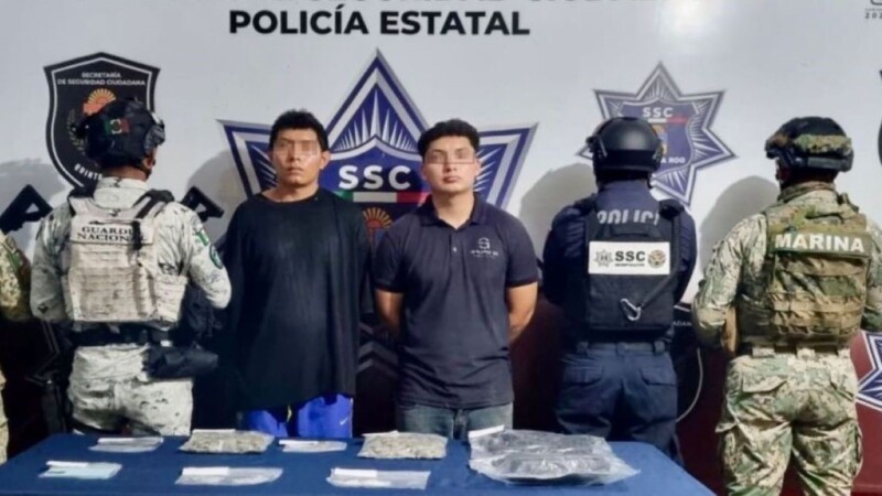 Detienen a par de narcomenudistas en la Supermanzana 99 de Cancún