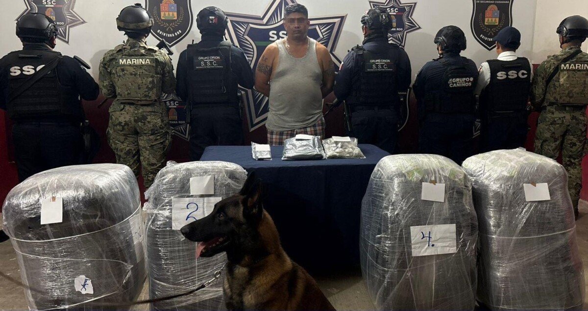 Capturan a beliceño con paquetes de marihuana en Chetumal