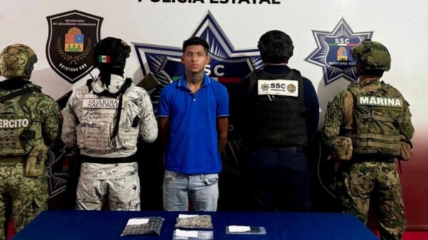 Detienen a sujeto con drogas en la Supermanzana 93 de Cancún