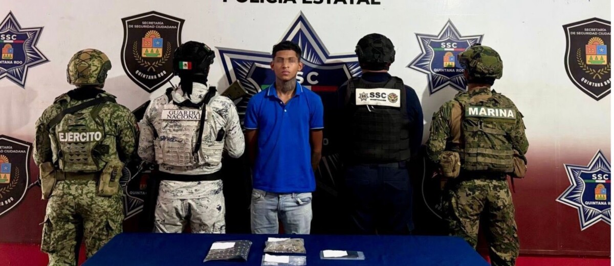 Detienen a sujeto con drogas en la Supermanzana 93 de Cancún