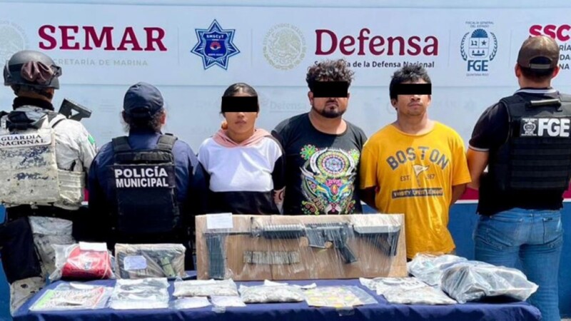 Detienen en invasión Bahía Real a narcomenudistas extorsionadores