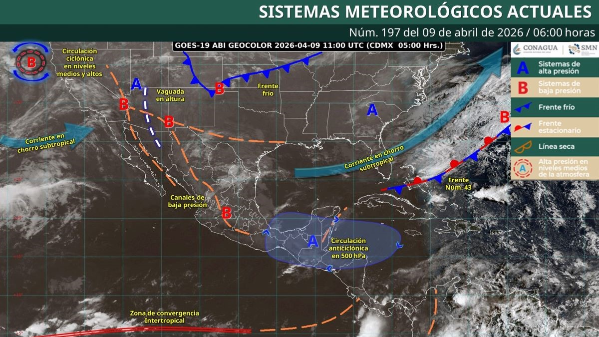Pronóstico del clima en Quintana Roo para hoy jueves 9 de abril 2026