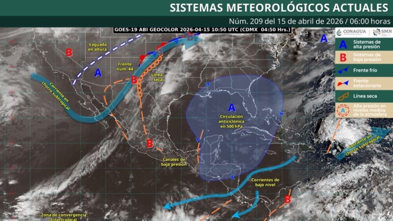 Pronóstico del clima en Quintana Roo para hoy miércoles 15 de abril 2026