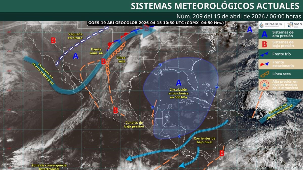 Pronóstico del clima en Quintana Roo para hoy miércoles 15 de abril 2026