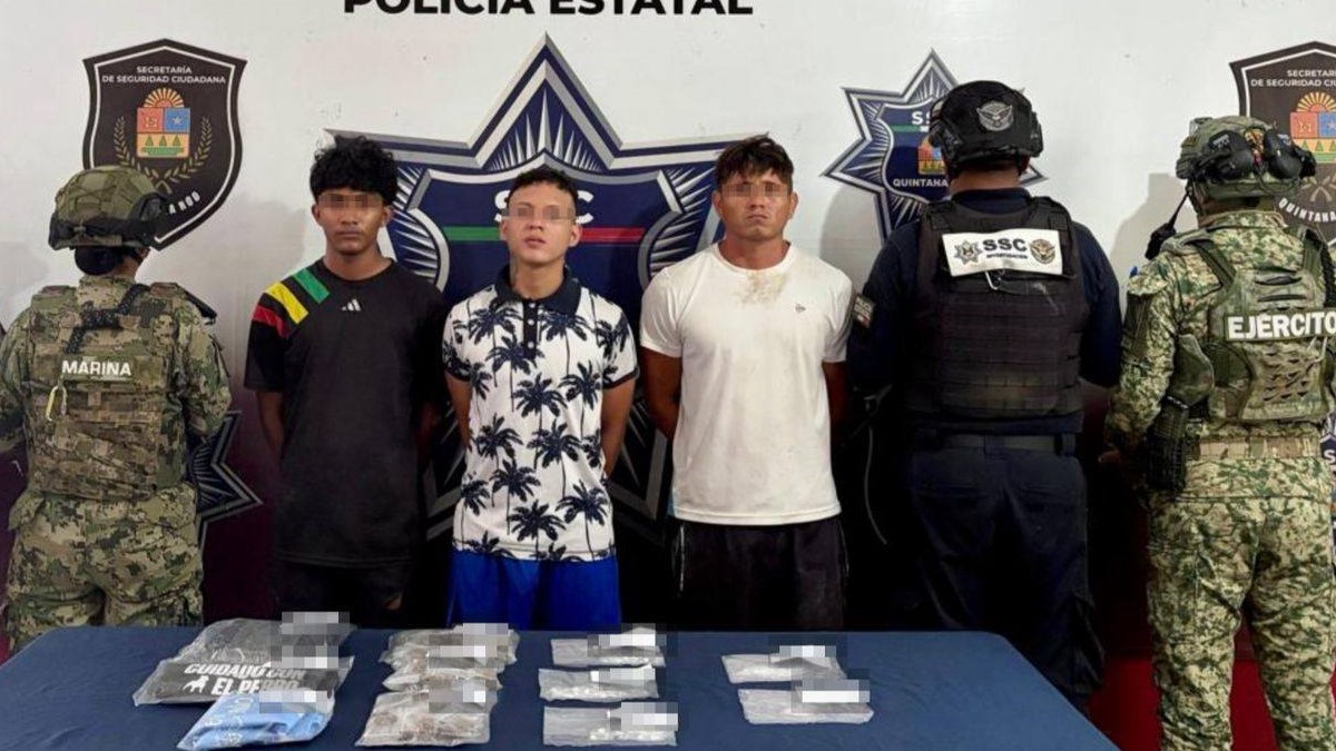 Detienen a tres narcomenudistas en la Supermanzana 234 de Cancún