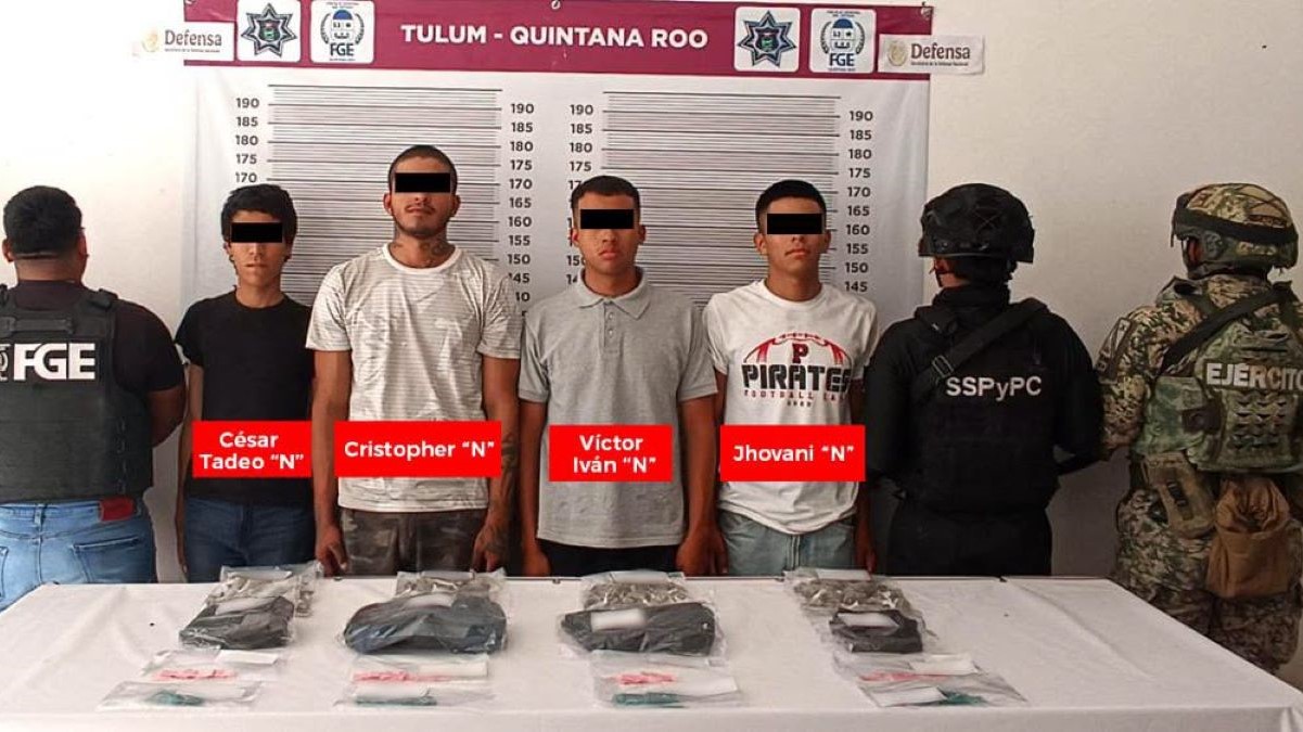 Detienen a cuatro con narcóticos en la zona hotelera de Tulum