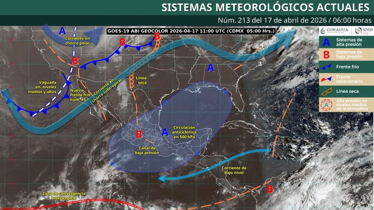 Pronóstico del clima en Quintana Roo para hoy viernes 17 de abril 2026