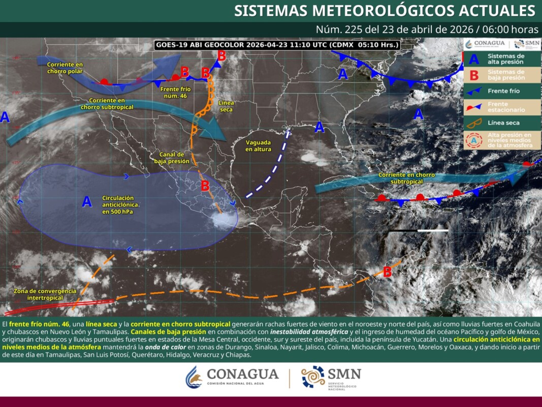 Pronóstico del clima en Quintana Roo para hoy jueves 23 de abril 2026