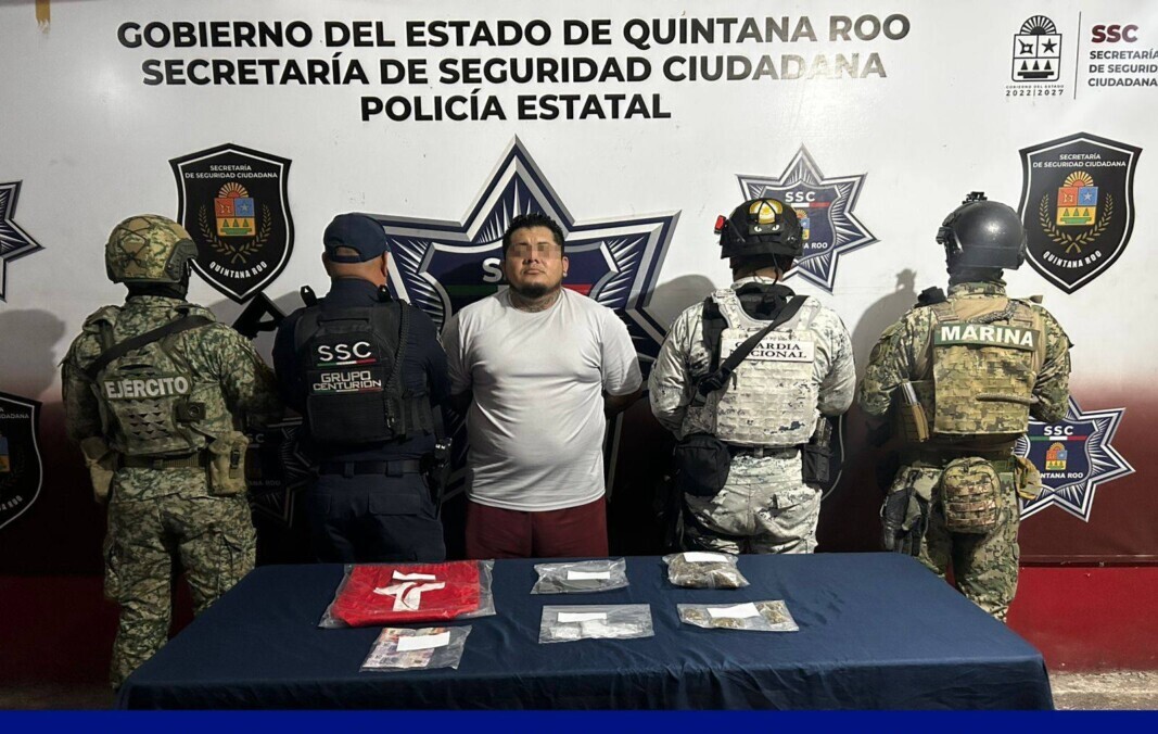 Detienen a presunto narcomenudista en la Supermanzana 52 de Cancún