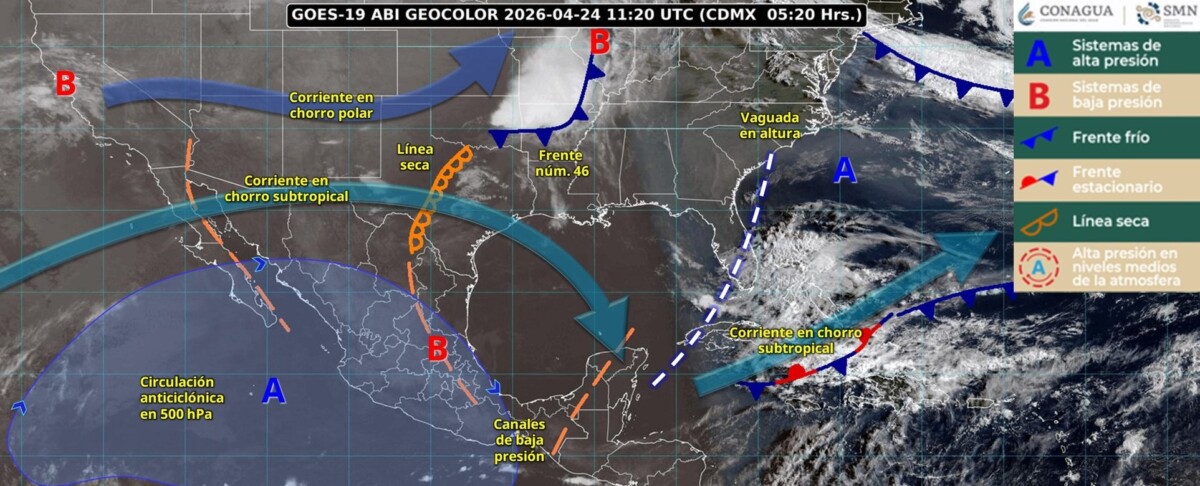 Pronóstico del clima en Quintana Roo para hoy viernes 24 de abril 2026