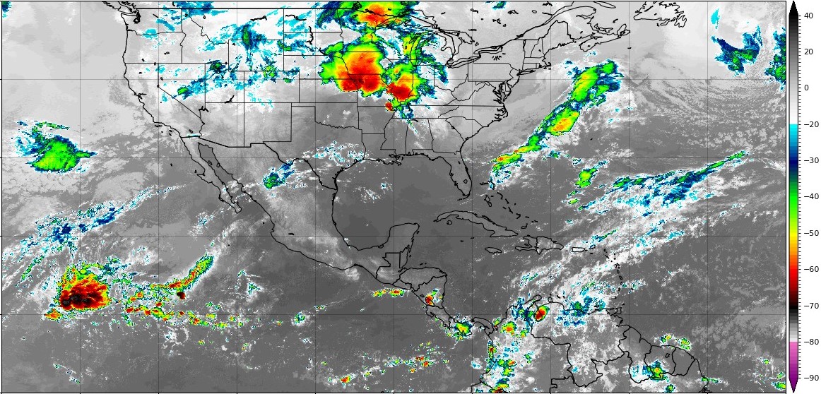 Por la mañana, ambiente templado a cálido y durante la tarde, ambiente caluroso a muy caluroso, con onda de calor en Campeche (costa), Yucatán (oeste y suroeste) y Quintana Roo (oeste).