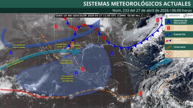 Pronóstico del clima en Quintana Roo para hoy lunes 27 de abril 2026