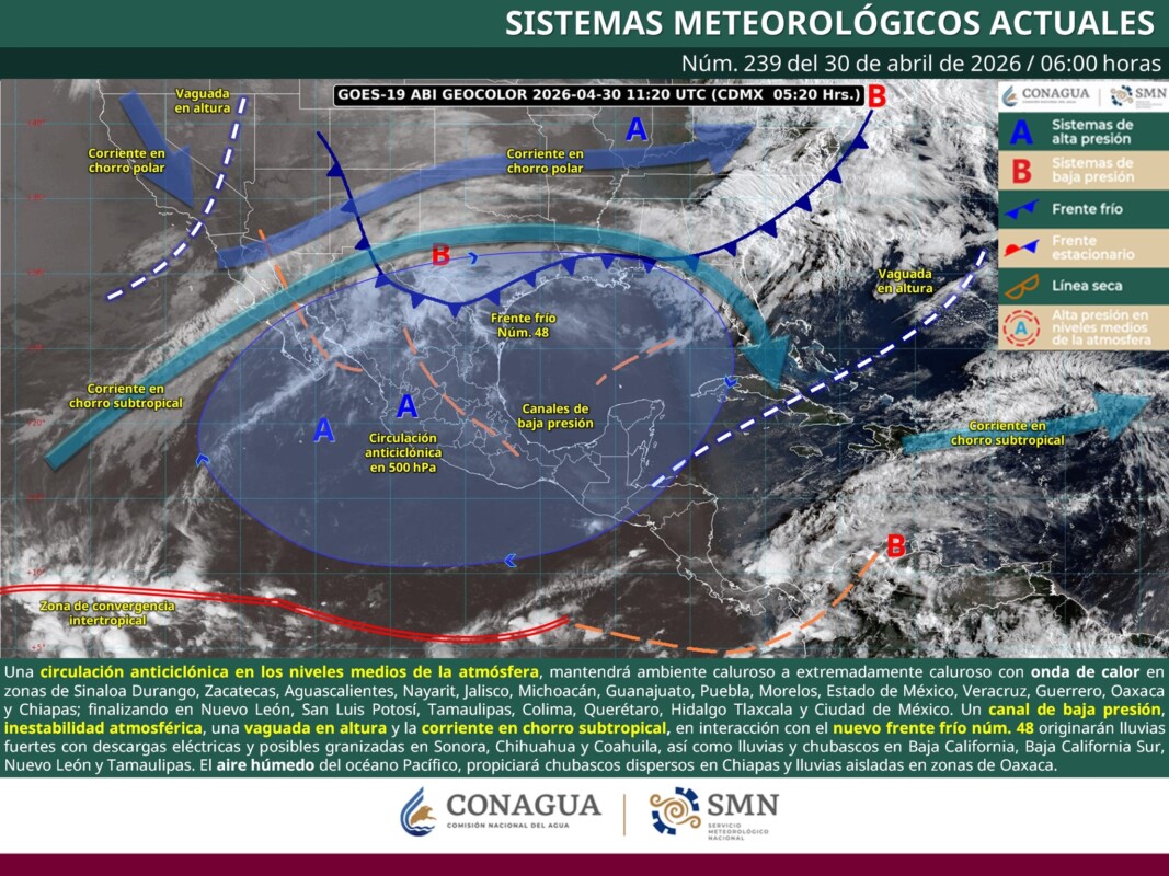 Pronóstico del clima en Quintana Roo para hoy jueves 30 de abril 2026