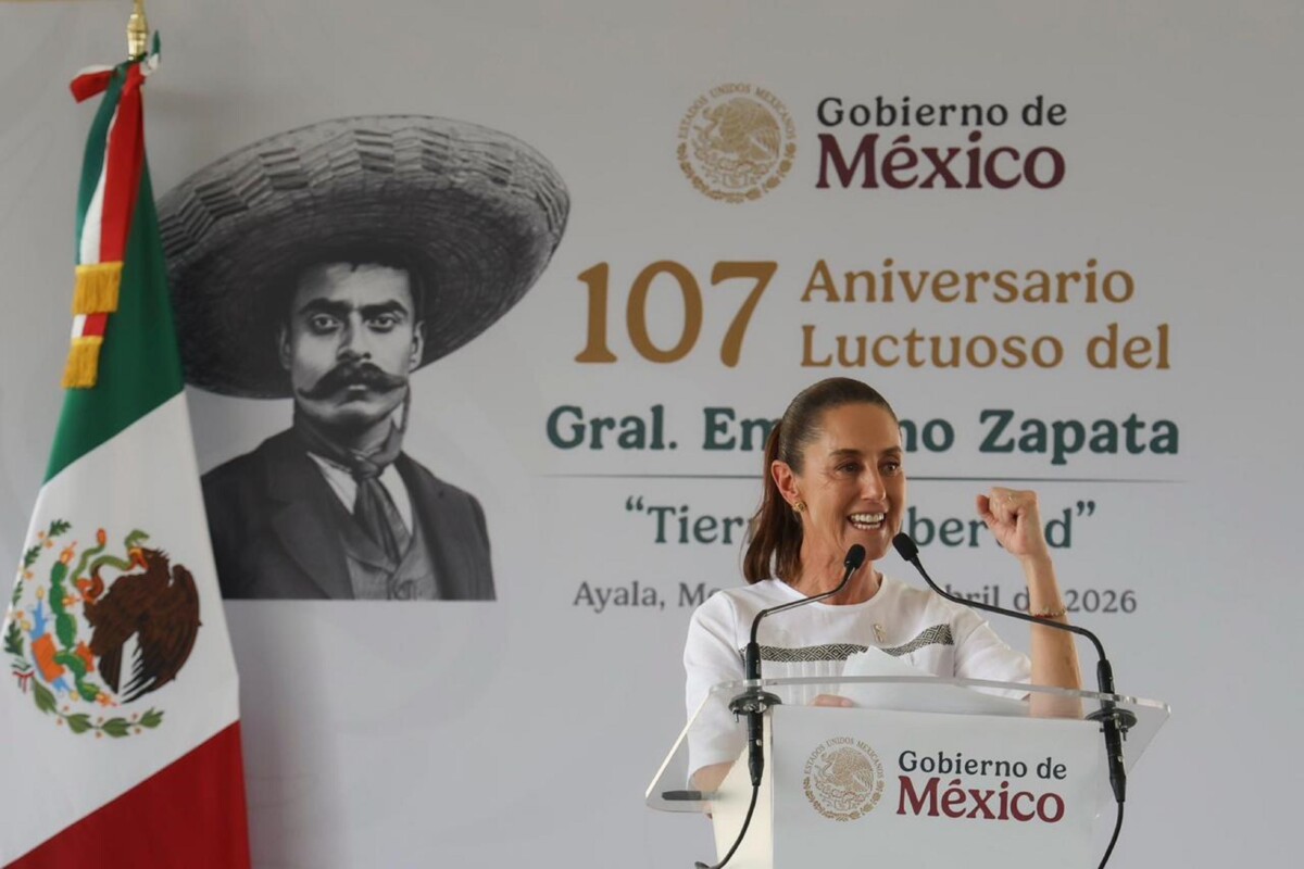 Recuerda Sheinbaum el 107 aniversario luctuoso de Zapata
