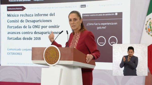 Criticar al gobierno, “motivo” del informe de ONU sobre desaparecidos