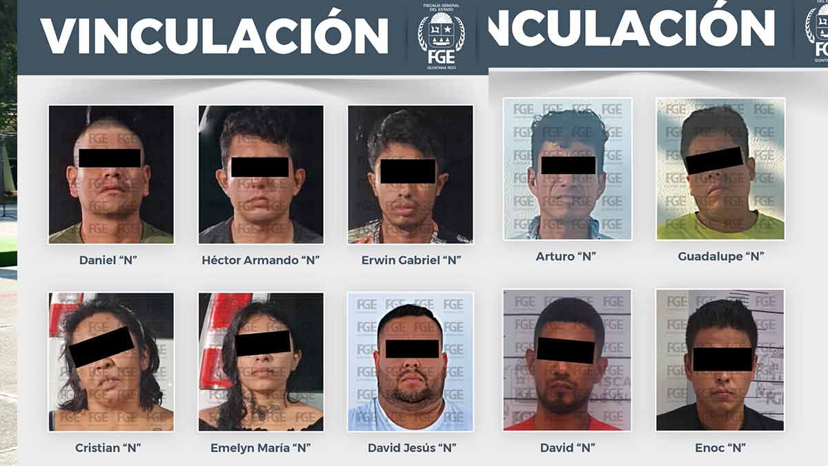 Vinculan a proceso a 10 presuntos narcomenudistas en Cancún