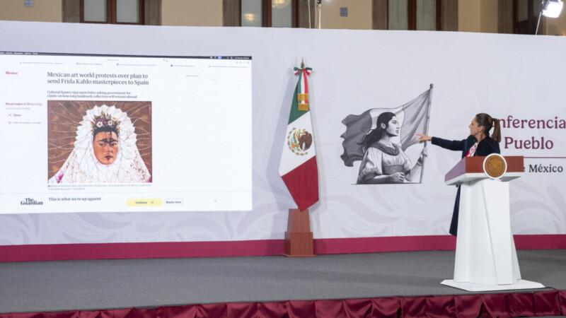 Reitera Sheinbaum, “colección Gelman regresará en 2028”