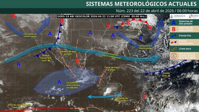 Pronóstico del clima en Quintana Roo para hoy miércoles 22 de abril 2026