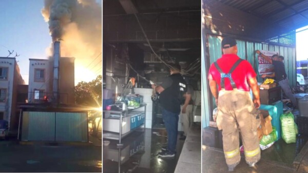 Moviliza a cuerpos de emergencia un incendio en una pollería en Villas Otoch Paraíso