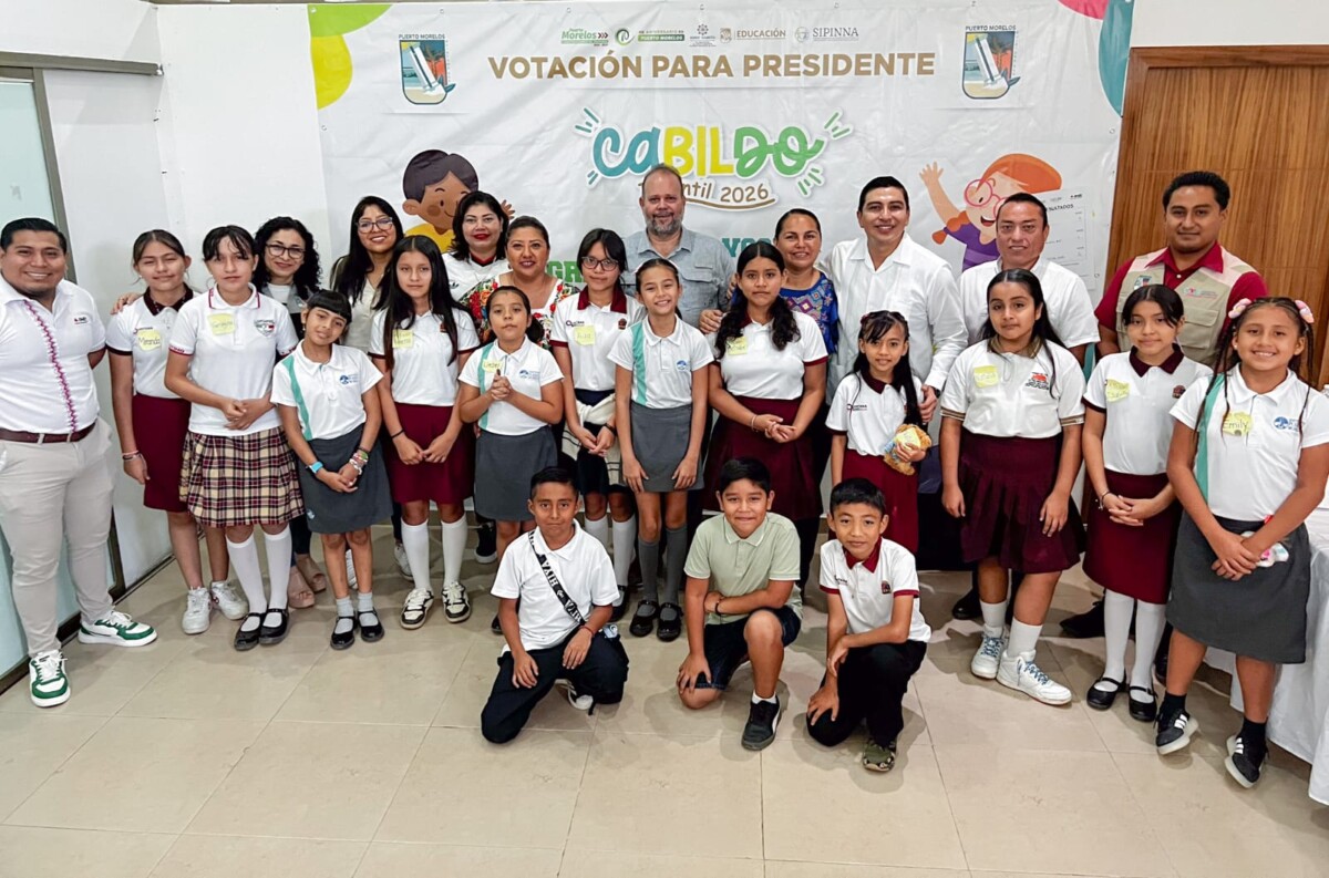 Fortalece Puerto Morelos valores democráticos desde la infancia
