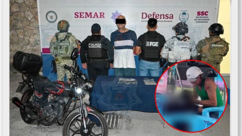 Detienen a sujeto que agredió a una mujer en un transporte público en el centro de Cancún