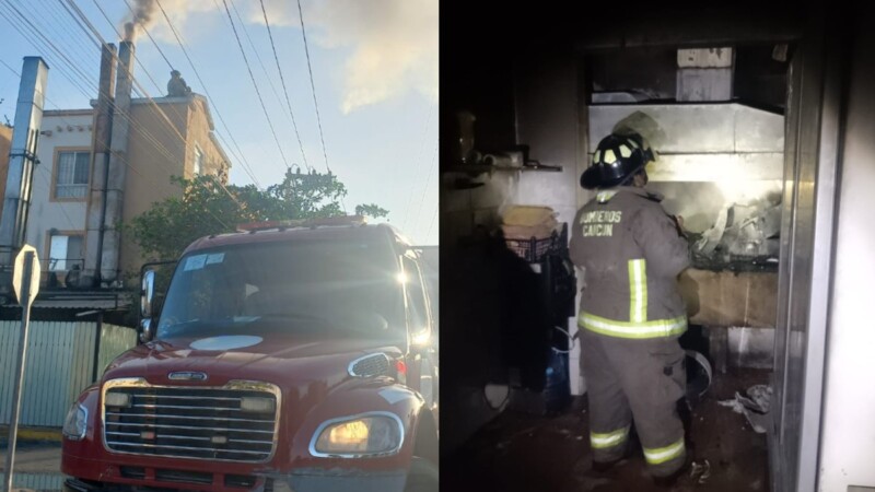Atiende Bomberos incendio en Villas Otoch Paraíso; no se reportan lesionados