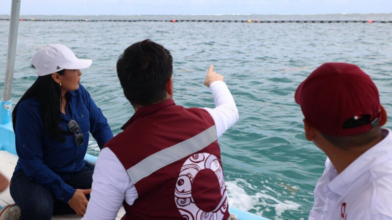 Refuerza Blanca Merari limpieza de playas de Puerto Morelos ante alta ocupación turística en Semana Santa
