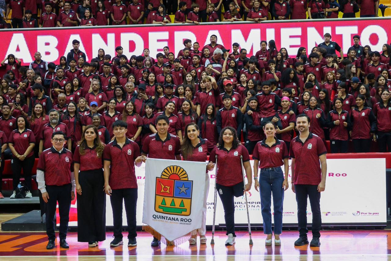 Abanderan Ana Paty Peralta y Mara Lezama a Delegación Quintana Roo para la Conade 2026; el municipio de Benito Juárez destaca en las disciplinas: Taekwondo, gimnasia artística y aguas abiertas.