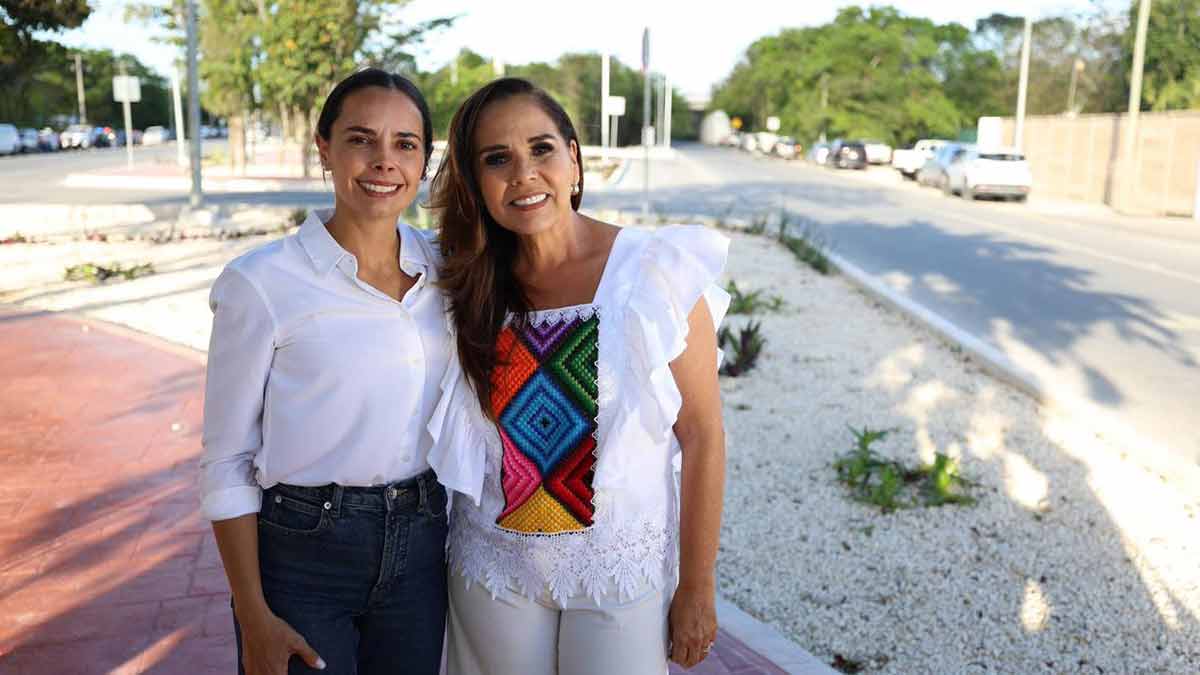 Inauguran Ana Paty Peralta y Nara Lezama nueva entrada a Cancún