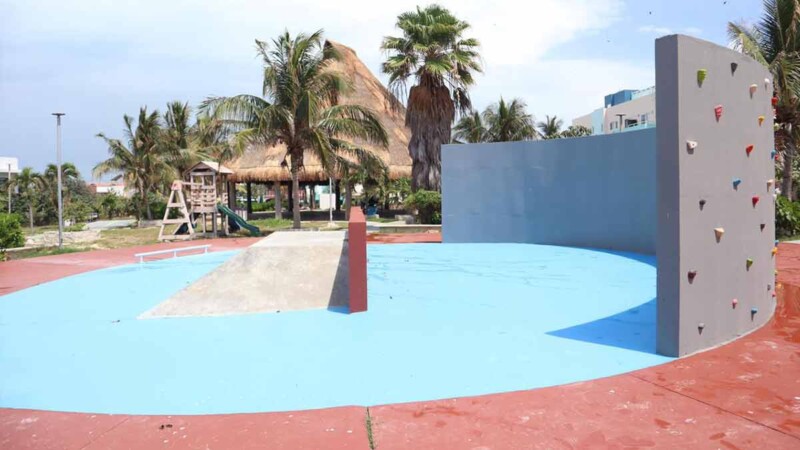 Avanza al 90% la renovación del Parque Las Iguanas en Isla Mujeres