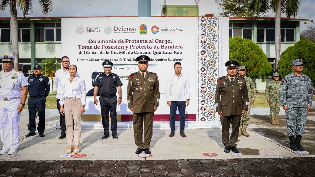 El General D.E.M. Adolfo Ríos Gómez asume mando de la Guarnición Militar de Cancún