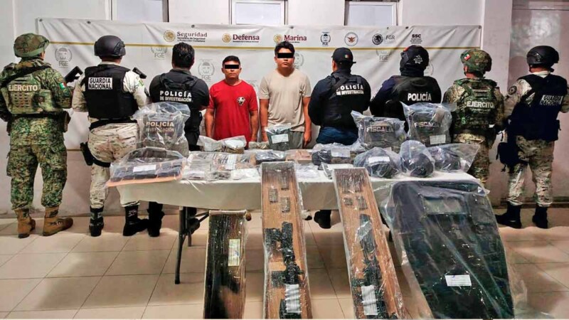 Vinculan a proceso a par de presuntos narcos detenidos con arsenal en JMM